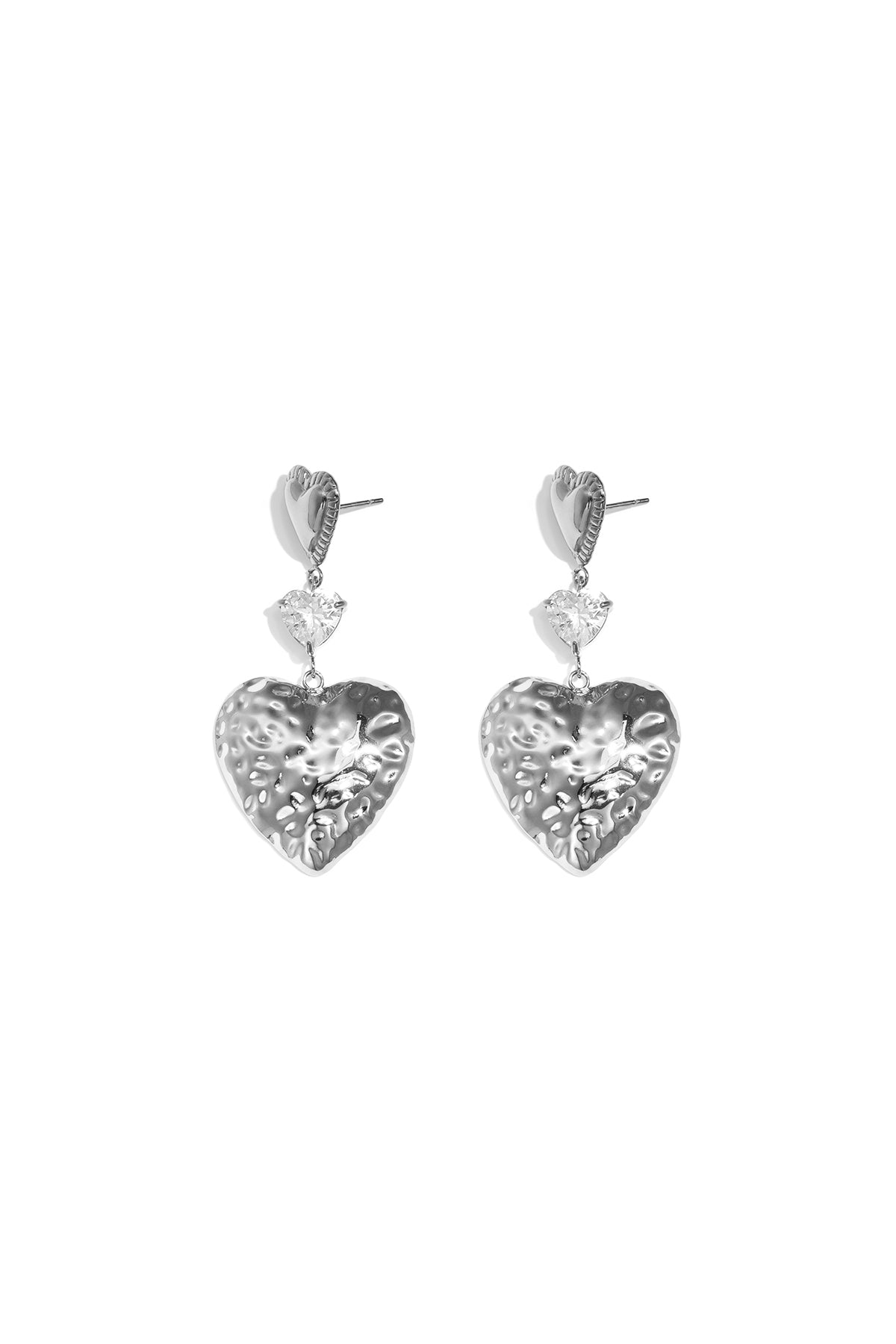 Stainless Steel Drop Earrings Heart Daily Simple Series Women's jewelry