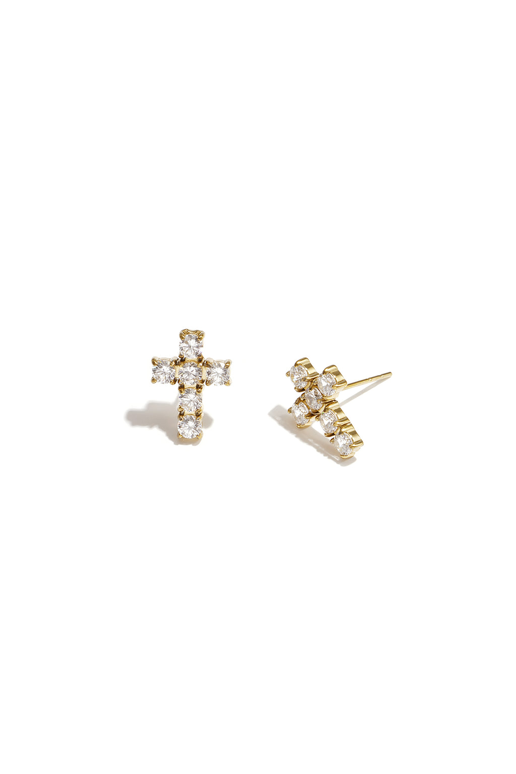 Stainless Steel Stud Earrings Cross Simple Daily Simple Series Women's jewelry