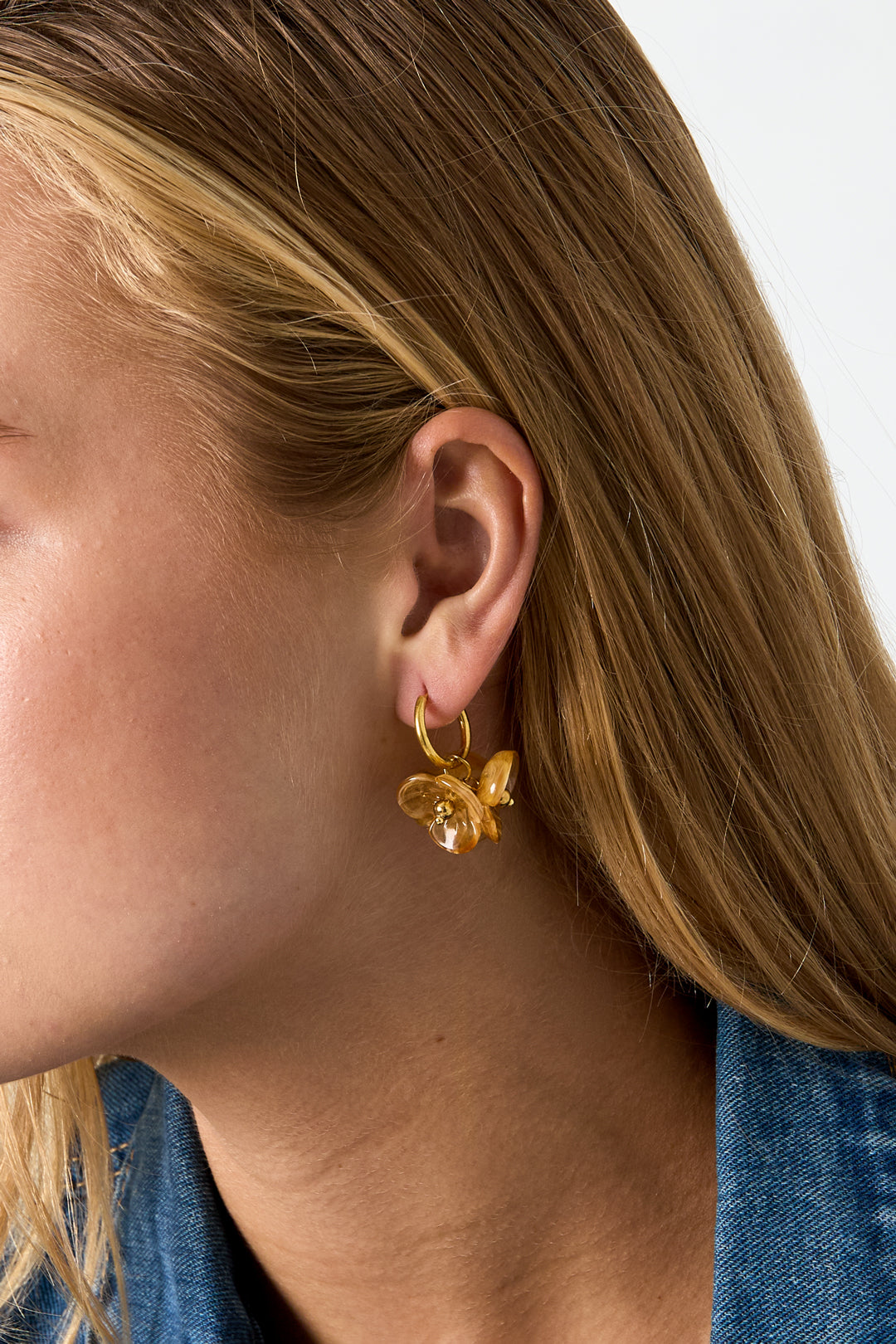 Stainless Steel Beads Earrings Flower Simple Daily Simple Series Women's jewelry