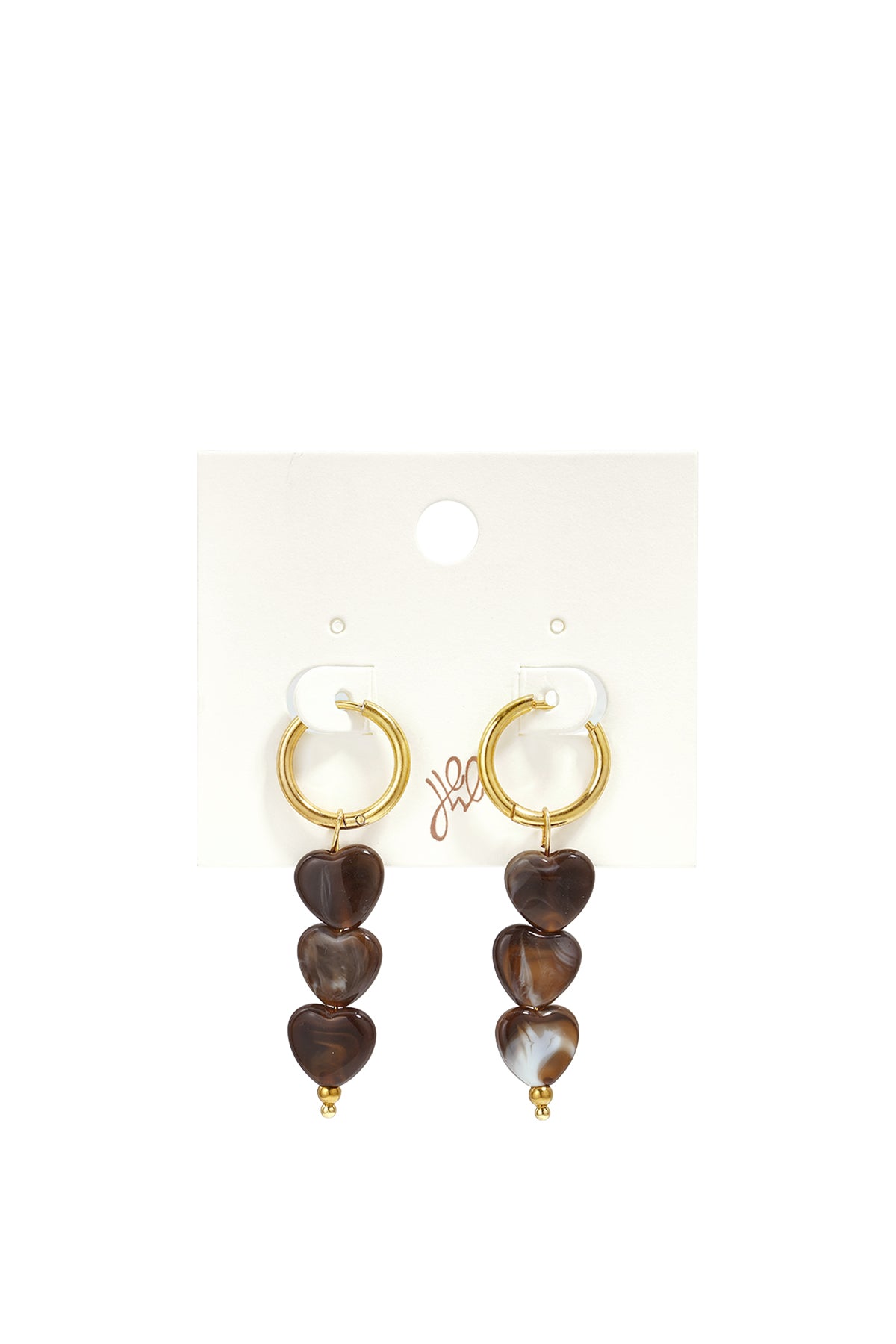 Stainless Steel Beads Earrings Heart Simple Daily Simple Series Women's jewelry