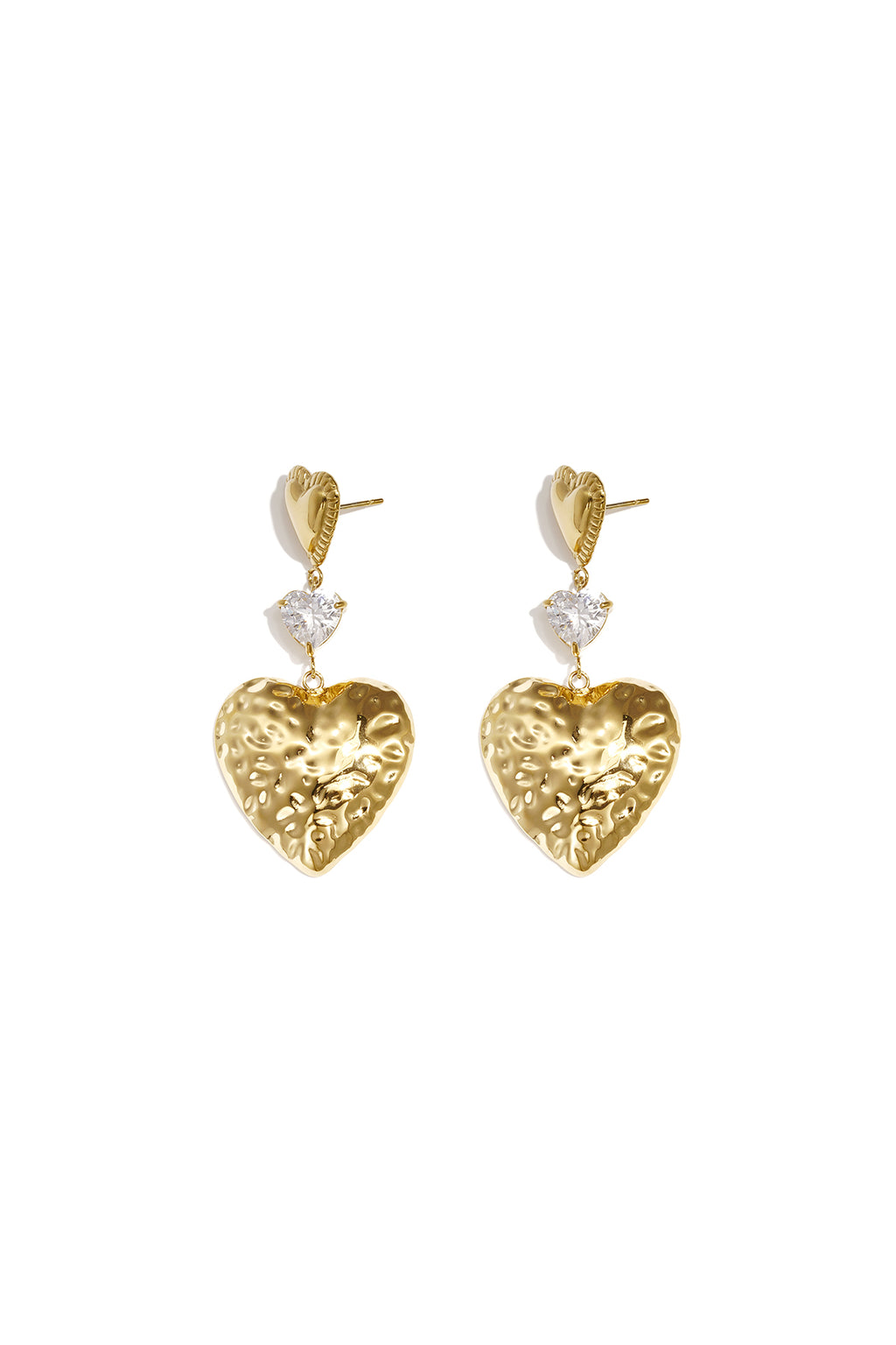 Stainless Steel Drop Earrings Heart Daily Simple Series Women's jewelry