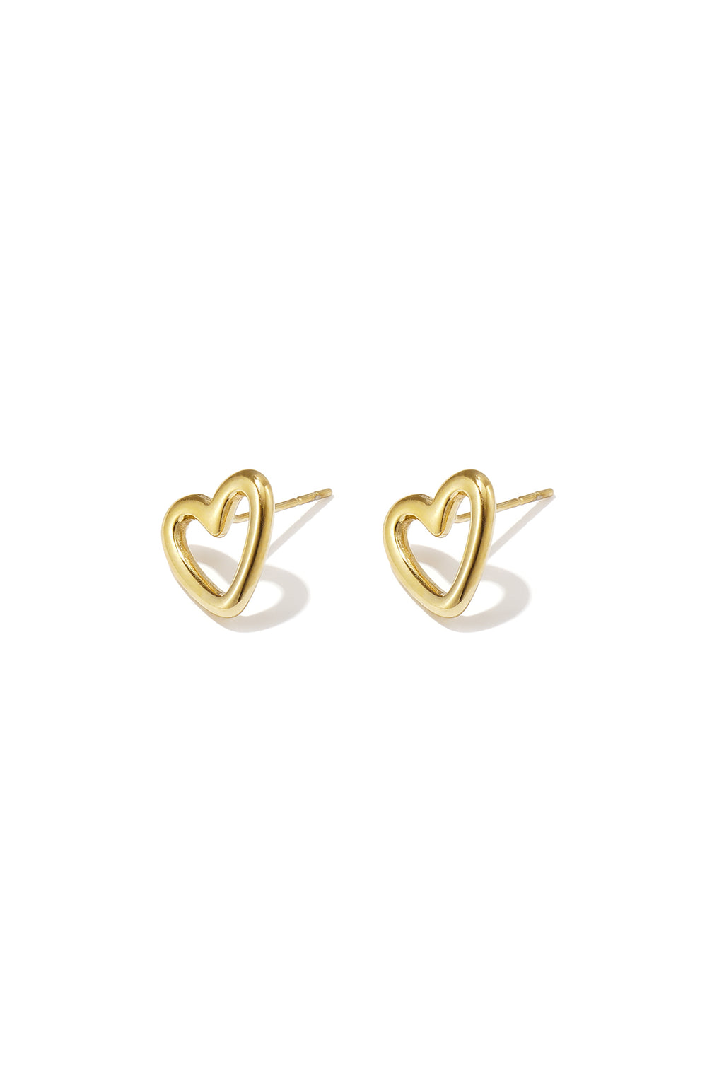 Stainless Steel Stud Earrings Heart Simple Daily Simple Series Women's jewelry