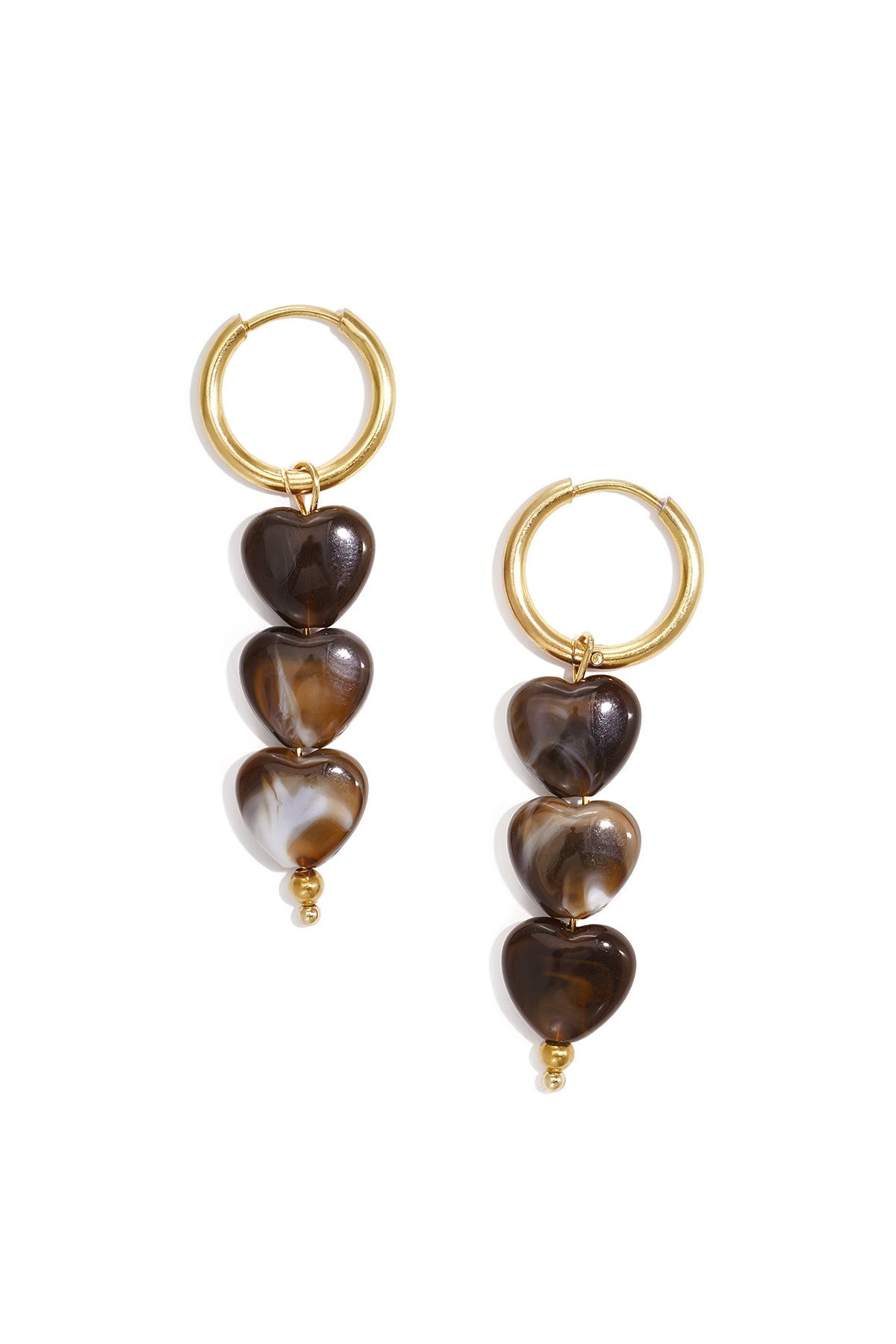 Stainless Steel Beads Earrings Heart Simple Daily Simple Series Women's jewelry