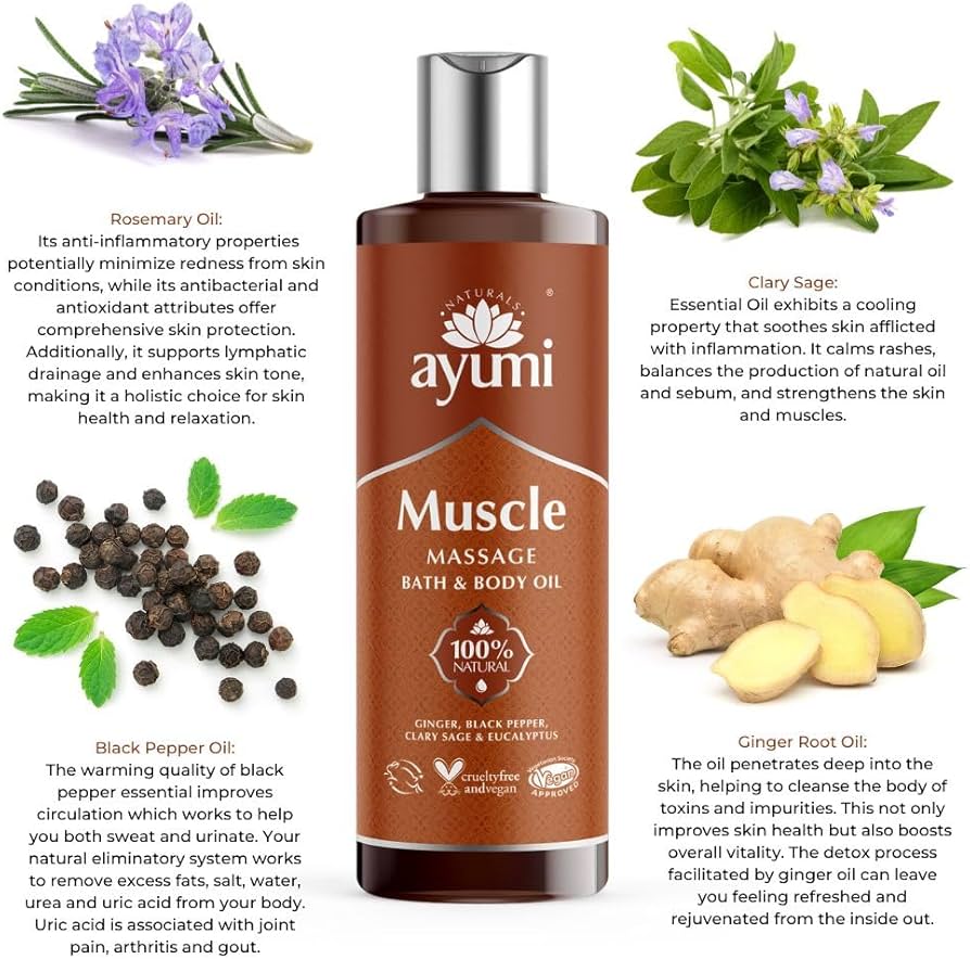 Ayumi - Muscle Massage - Bath & Body Oil