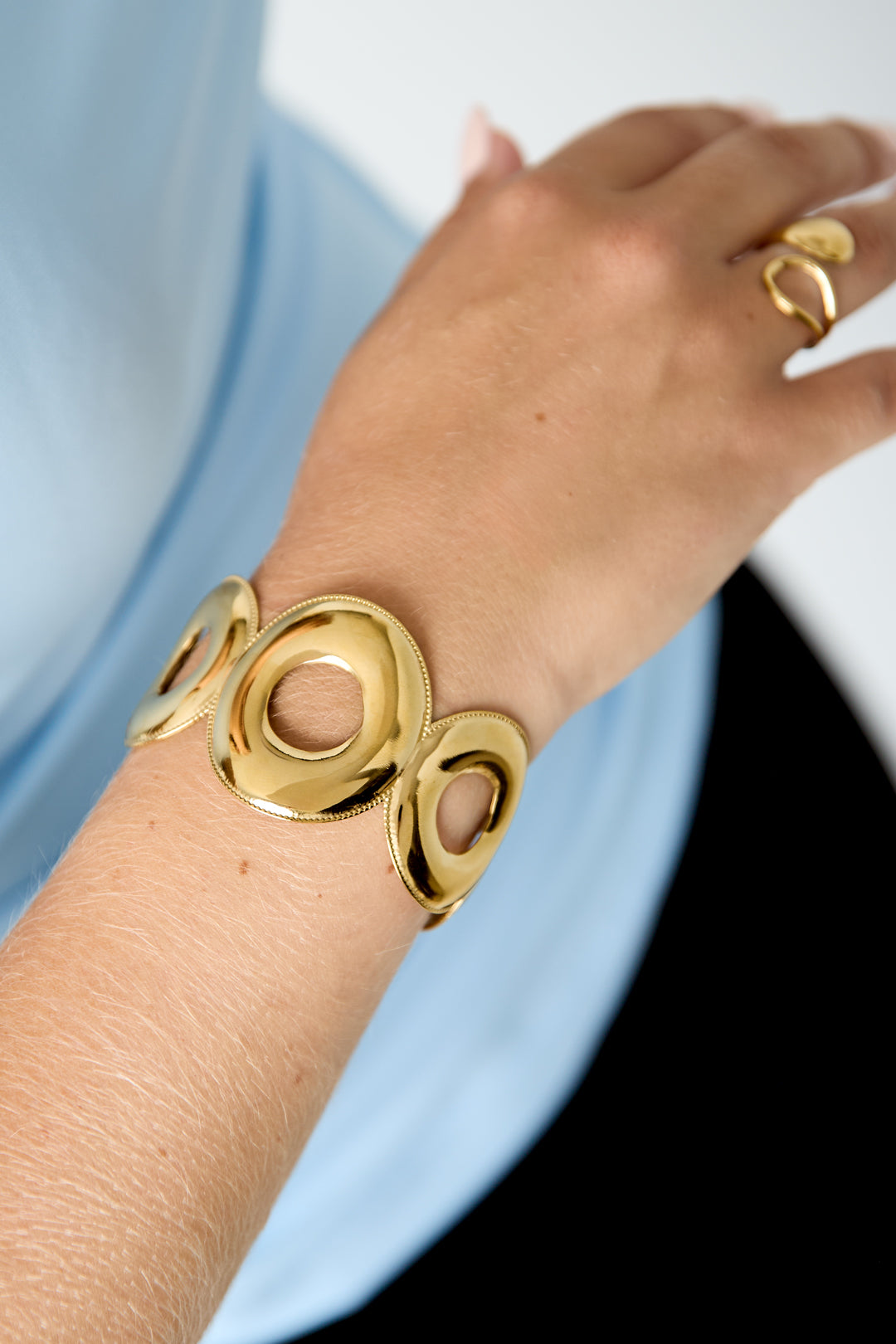 Stainless Steel Cuff Bracelets Irregular Shape Casual Daily Simple Series Women's jewelry