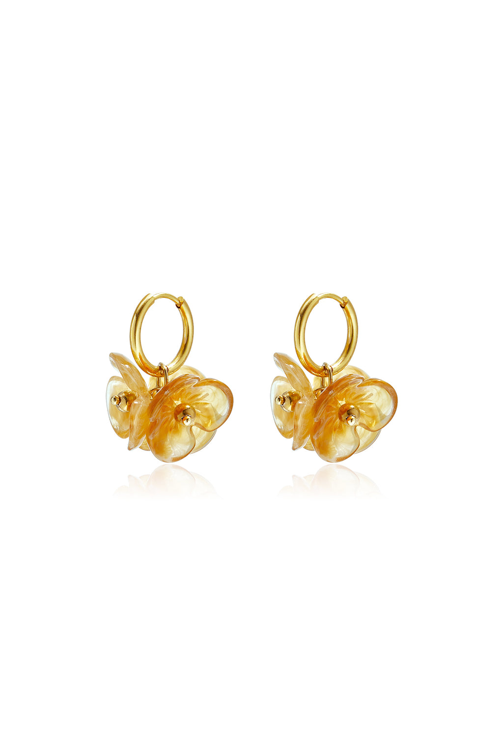 Stainless Steel Beads Earrings Flower Simple Daily Simple Series Women's jewelry