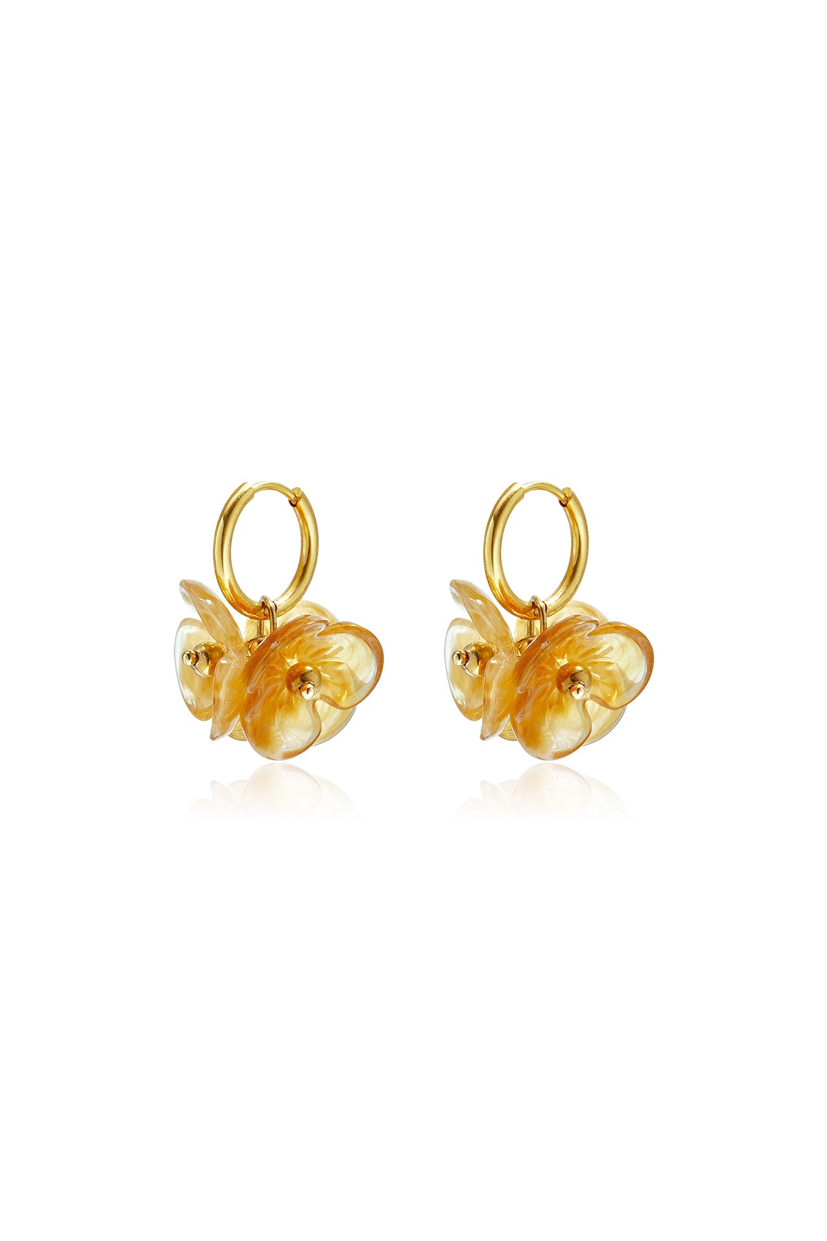Stainless Steel Beads Earrings Flower Simple Daily Simple Series Women's jewelry
