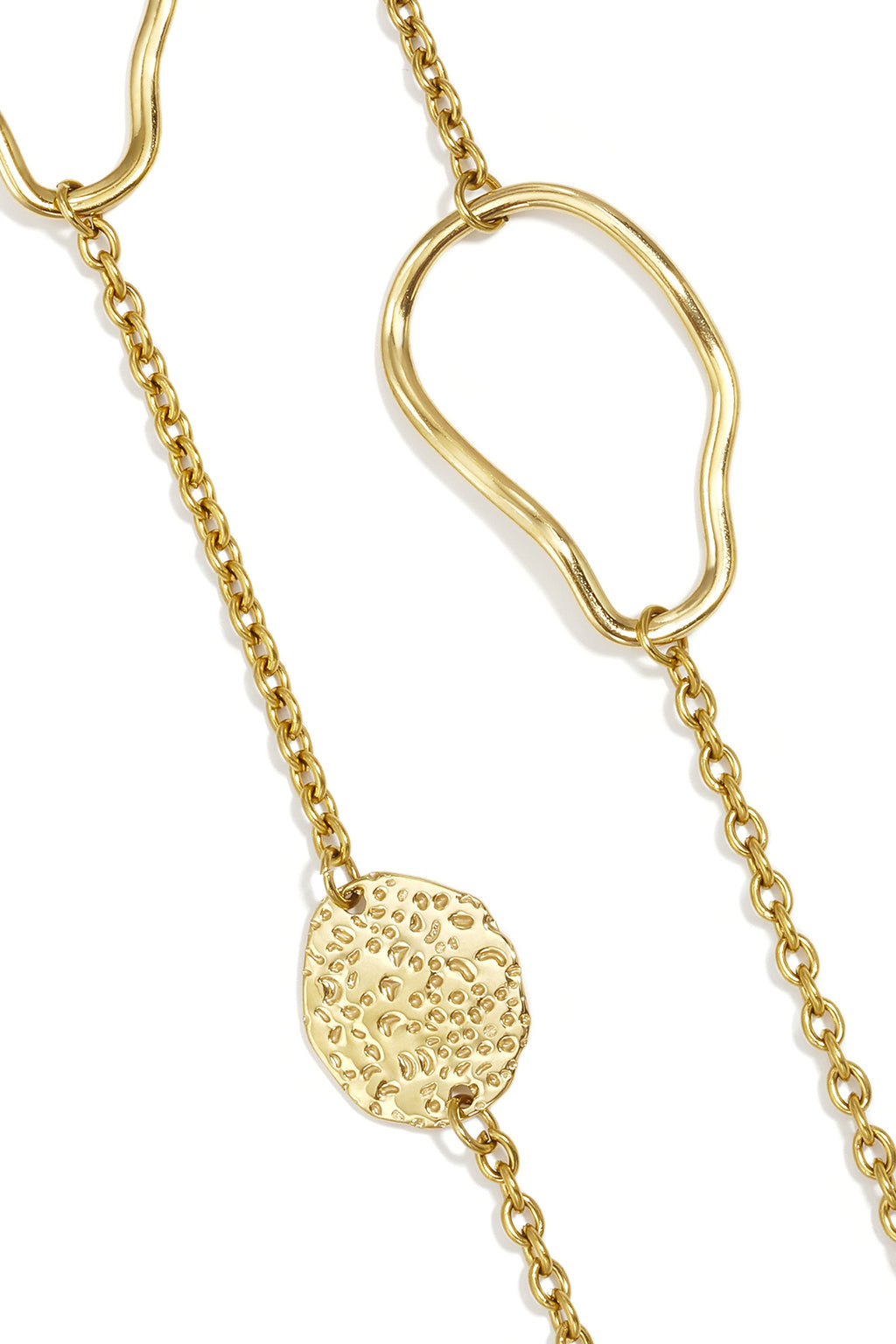 Stainless Steel Long Necklaces Irregular Shape Simple Daily Simple Series Women's jewelry
