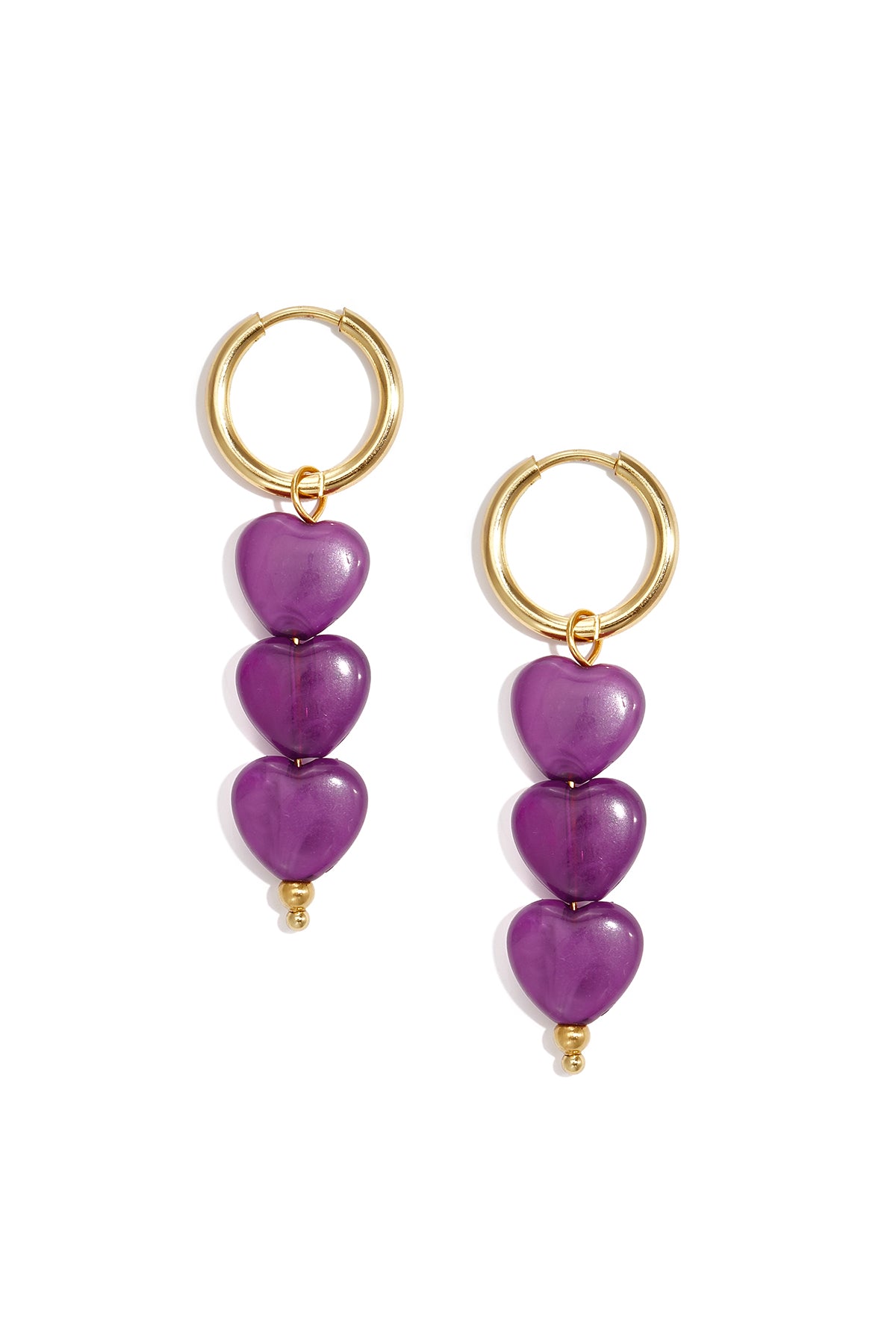 Stainless Steel Beads Earrings Heart Simple Daily Simple Series Women's jewelry