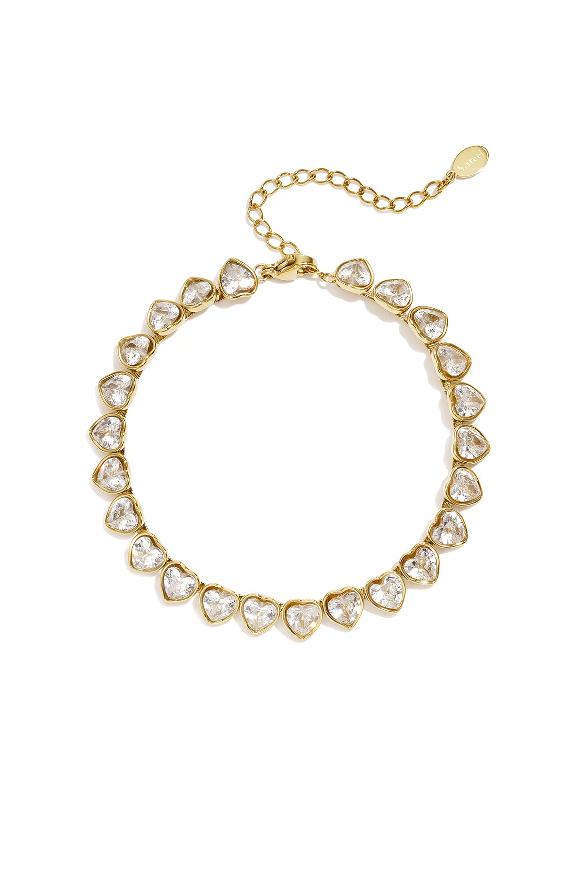 Stainless Steel Chain Bracelets Heart Simple Daily Simple Series Women's jewelry