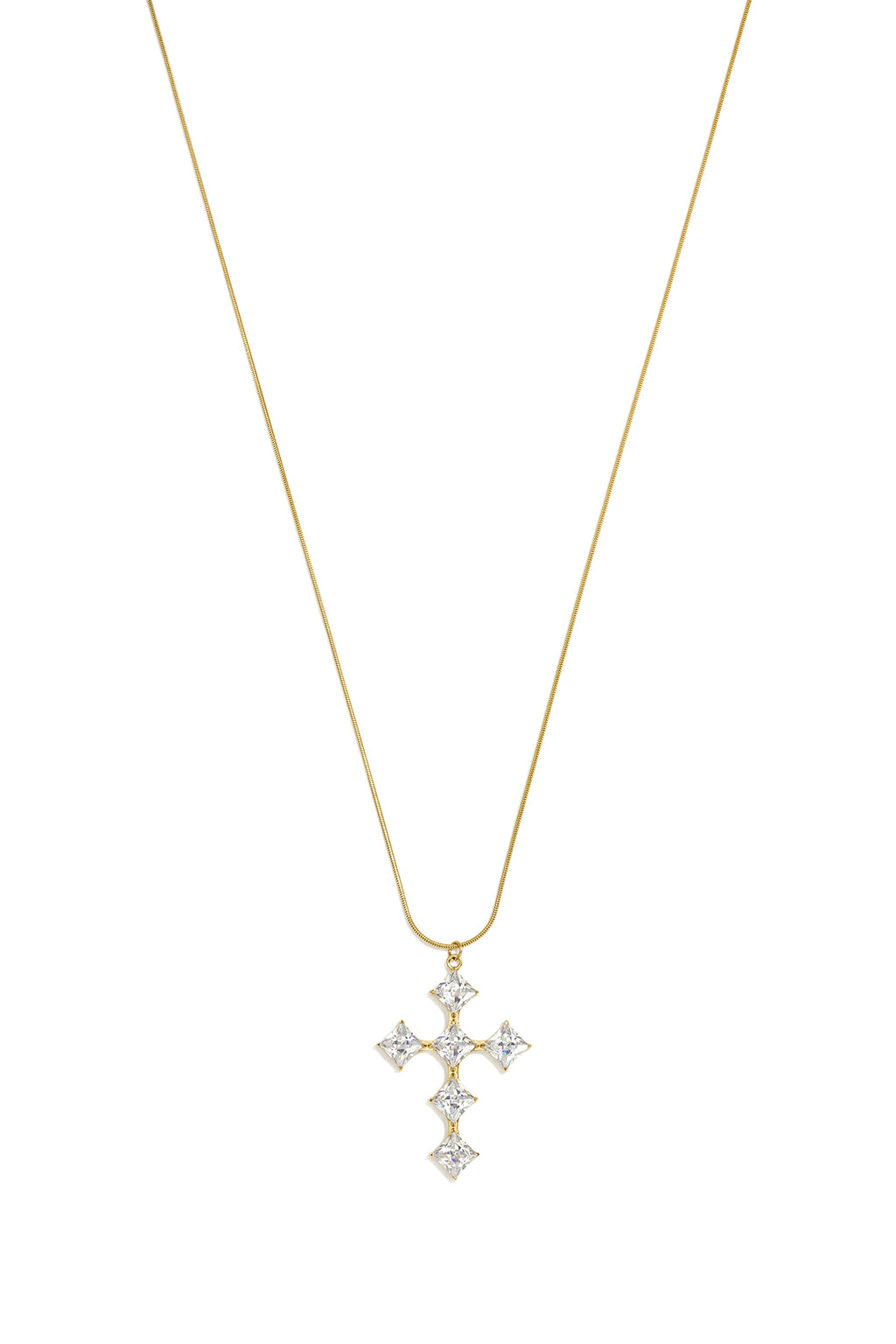 Stainless Steel Long Necklaces Cross Simple Daily Simple Series Women's jewelry