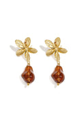 Stainless Steel Drop Earrings Flower Casual Daily Simple Series Women's jewelry