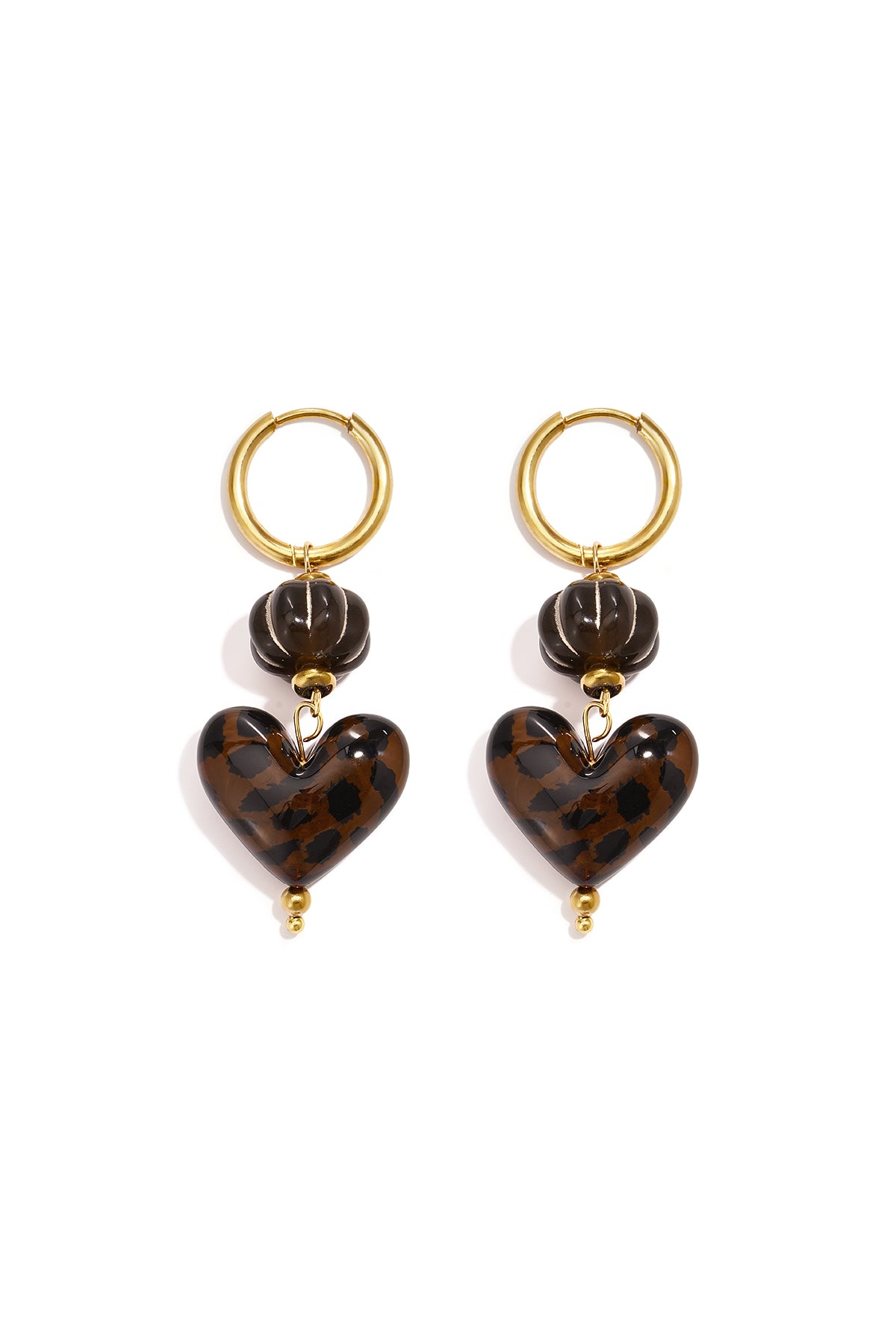 Stainless Steel Beads Earrings Heart Simple Daily Simple Series Women's jewelry