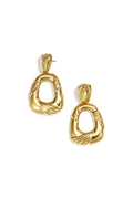 Teardrop-shaped statement earrings with design