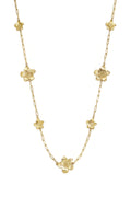 Stainless Steel Long Necklaces Flower Casual Daily Simple Series Women's jewelry