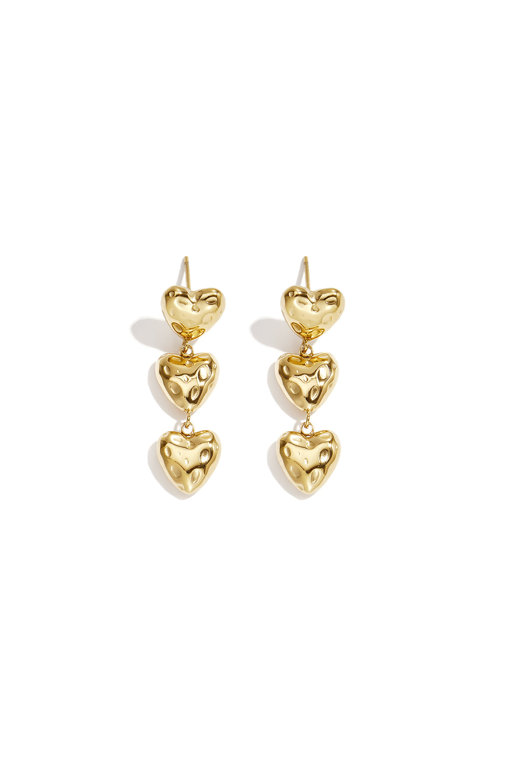 Stainless Steel Drop Earrings Heart Simple Daily Simple Series Women's jewelry